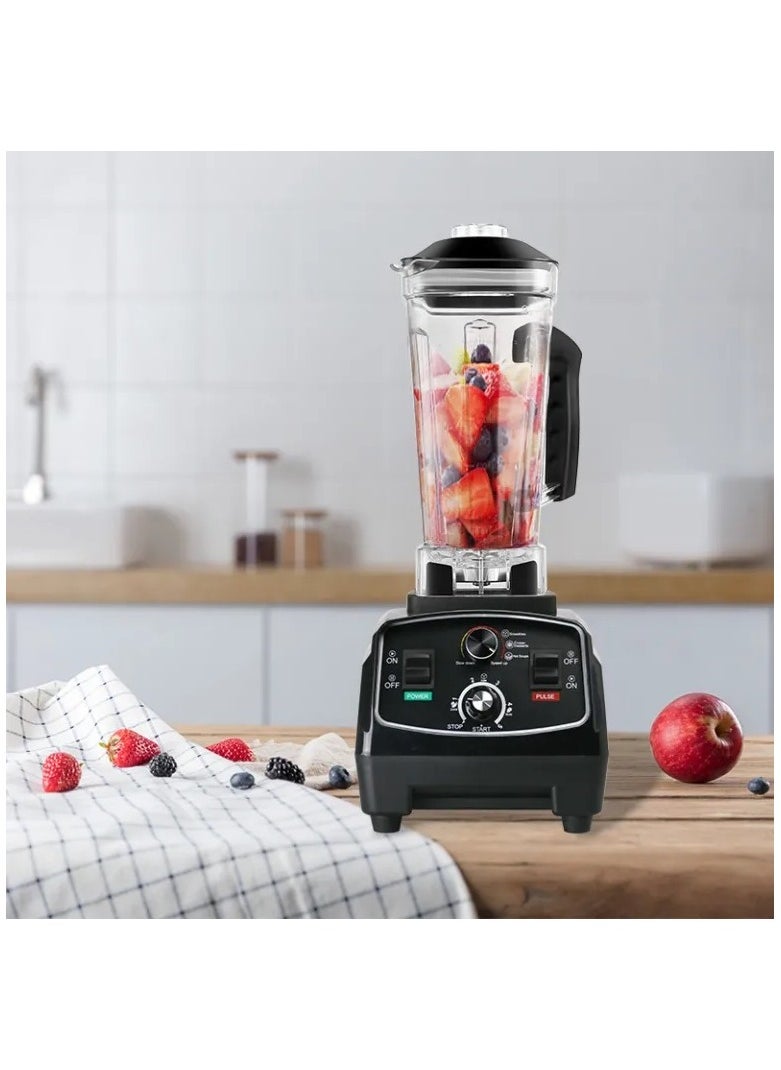 LETWOO - LETWOO Small Kitchen Appliances Ice Crusher Blender Industrial Countertop Blender 2L Commercial Blender Mechanical Blender BLACK - Image 1