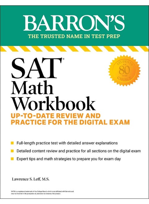 SAT Math Workbook: Up-to-Date Practice for the Digital Exam