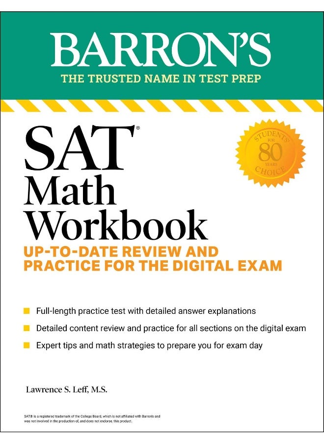 null - SAT Math Workbook: Up-to-Date Practice for the Digital Exam - Image 1