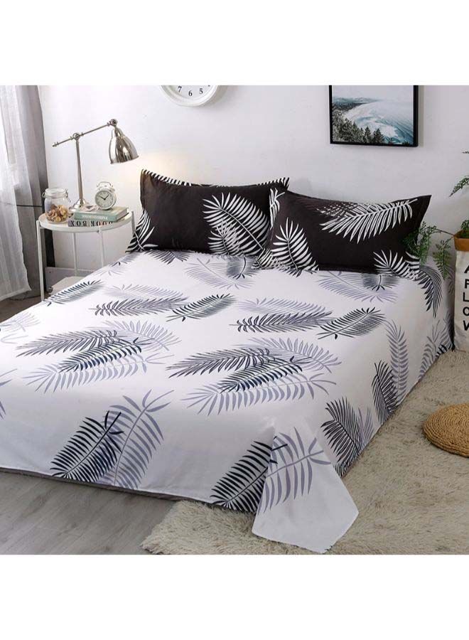 NIBEMINENT 4-Piece Luxury Jacquard Duvet Cover Set Polyester Black/White - Image 5