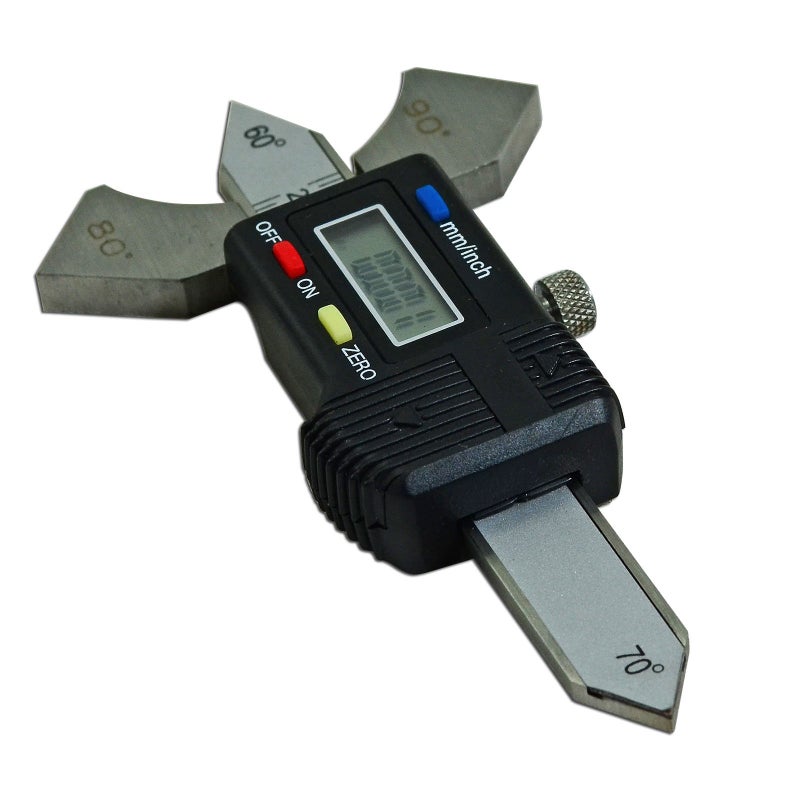 RIVERWELD Digital Readout Welding Gauge Weld Test Ulnar 4 Angle Display on Body: 60°, 70°, 80°, 90° Reading Inch, Metric, Inch Fractional Checks Weld Height Fillet Thickness Bevel Angle - Image 3