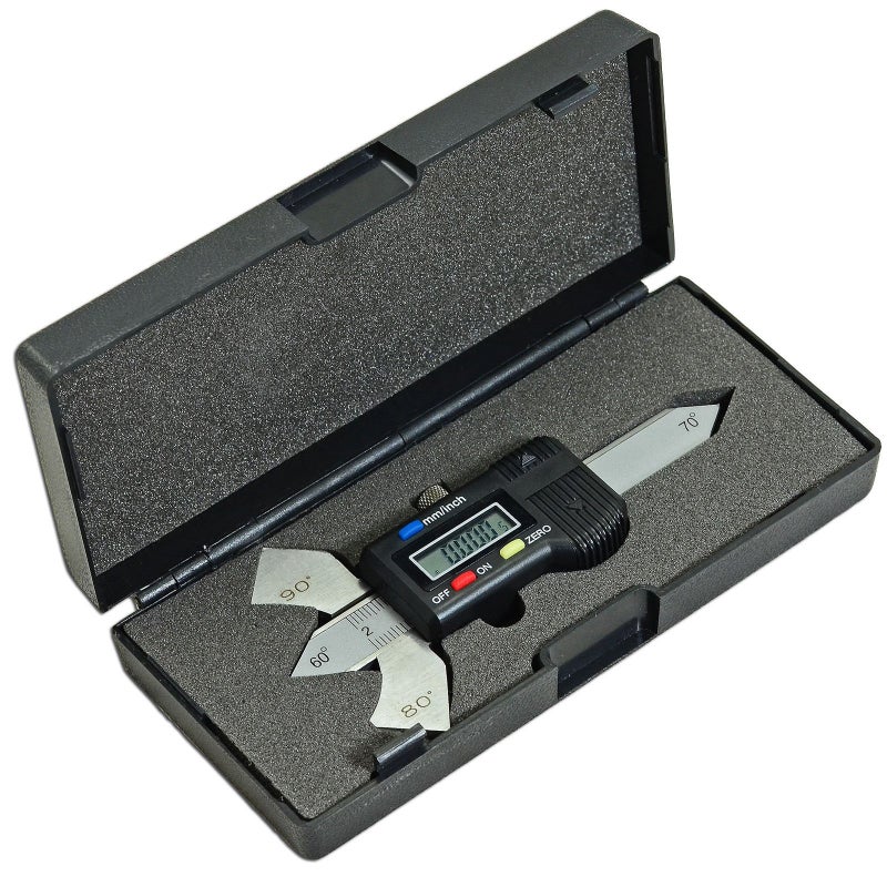 RIVERWELD Digital Readout Welding Gauge Weld Test Ulnar 4 Angle Display on Body: 60°, 70°, 80°, 90° Reading Inch, Metric, Inch Fractional Checks Weld Height Fillet Thickness Bevel Angle - Image 2
