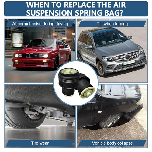 chsuatuo Replacement for Rear Air Spring kit Air Suspension Bags Compatible with BMW X5 E70 2007 2008 2009 2010 2011 2012 2013, X6 E71 E72 2008-2014, 37126790080 37126790078 (Pair) - Image 5