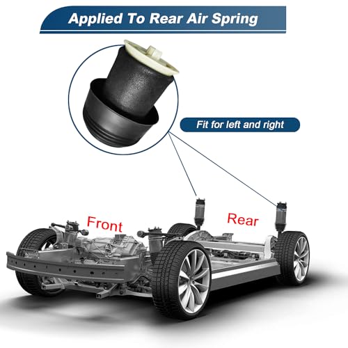 chsuatuo Replacement for Rear Air Spring kit Air Suspension Bags Compatible with BMW X5 E70 2007 2008 2009 2010 2011 2012 2013, X6 E71 E72 2008-2014, 37126790080 37126790078 (Pair) - Image 2