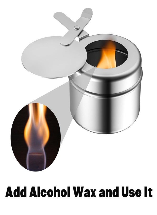 Fasmov حامل وقود فاسموف 8 عبوات، حوامل وقود من الفولاذ المقاوم للصدأ مع غطاء أمان، حامل حرارة معلب لأطباق الشواء، حامل صندوق حرارة معلب لحفلات الشواء في البوفيه - Image 3