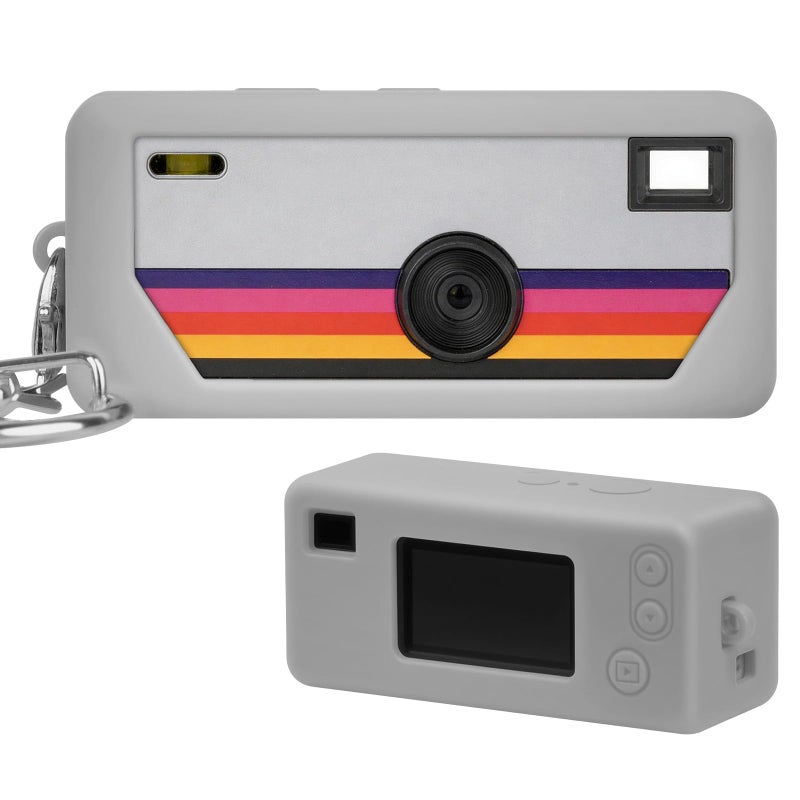 PAIYULE Silicone Case for Kodak CHARMERA Keychain Digital Camera Blind Box, Photo Mini Keychain Camera Sleeve with Precise Cutouts & Scratch Protection - Camera NOT Included (Grey) - Image 1