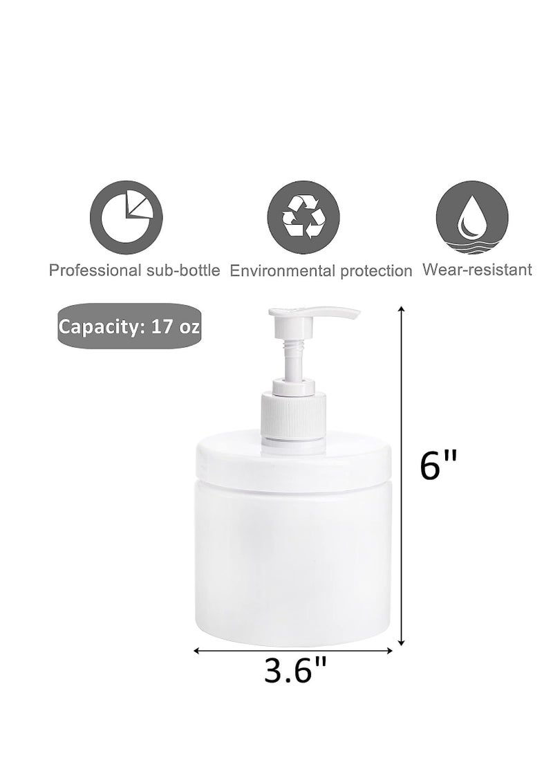Plastic Lotion Dispenser Empty Bottles with Pump Refillable Liquid Container for Dispensing Lotions Shampoo Massage Oil Dish Soap Bathroom Kitchen Sink 6 Pack