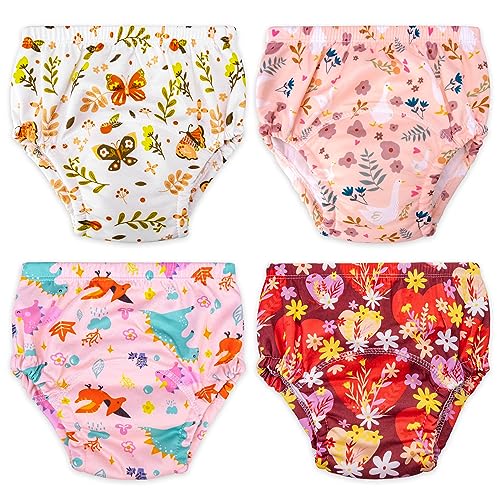 Max Shape Potty Training Pants Girls 2T,3T,4T,Toddler Training Underwear for Baby Girls 4 Pack Orange 2T - Image 1