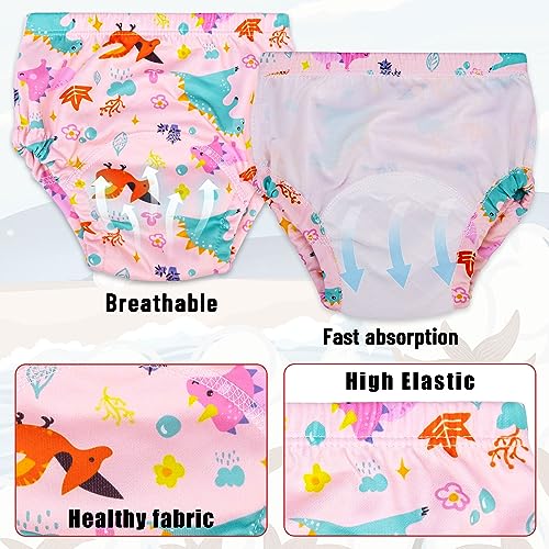 Max Shape Potty Training Pants Girls 2T,3T,4T,Toddler Training Underwear for Baby Girls 4 Pack Orange 2T - Image 4