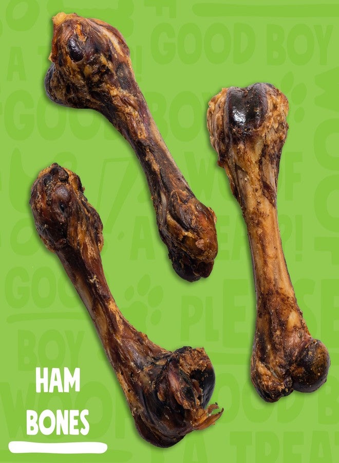 Jolly Barks 8" Pork Femur Bones for Dogs (3 Pack), Big Bones for Large Dogs, Gourmet Ham Beef Bone for Agressive Chewers - Image 2
