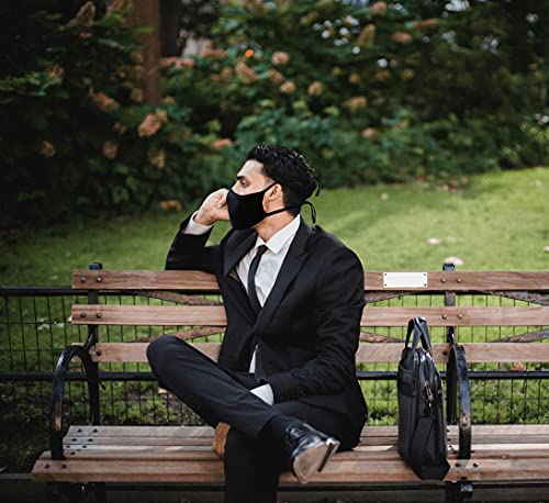 SNM Apparels Reusable Black Cloth Face Mask For Men And Women - Washable Breathable Ear Saver Cotton Face Cover - Image 5
