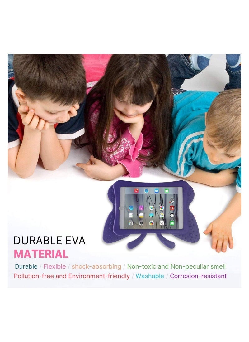 iPad 10.2 Inch Case for Kids(2021/2020/2019 Model,9/8/7 Generation), Shockproof Kickstand Butterfly Cover Non-Toxic EVA Foam Wings Kid-Proof Rugged Bumper Boy Girl Gift for iPad 10.2 - Image 2