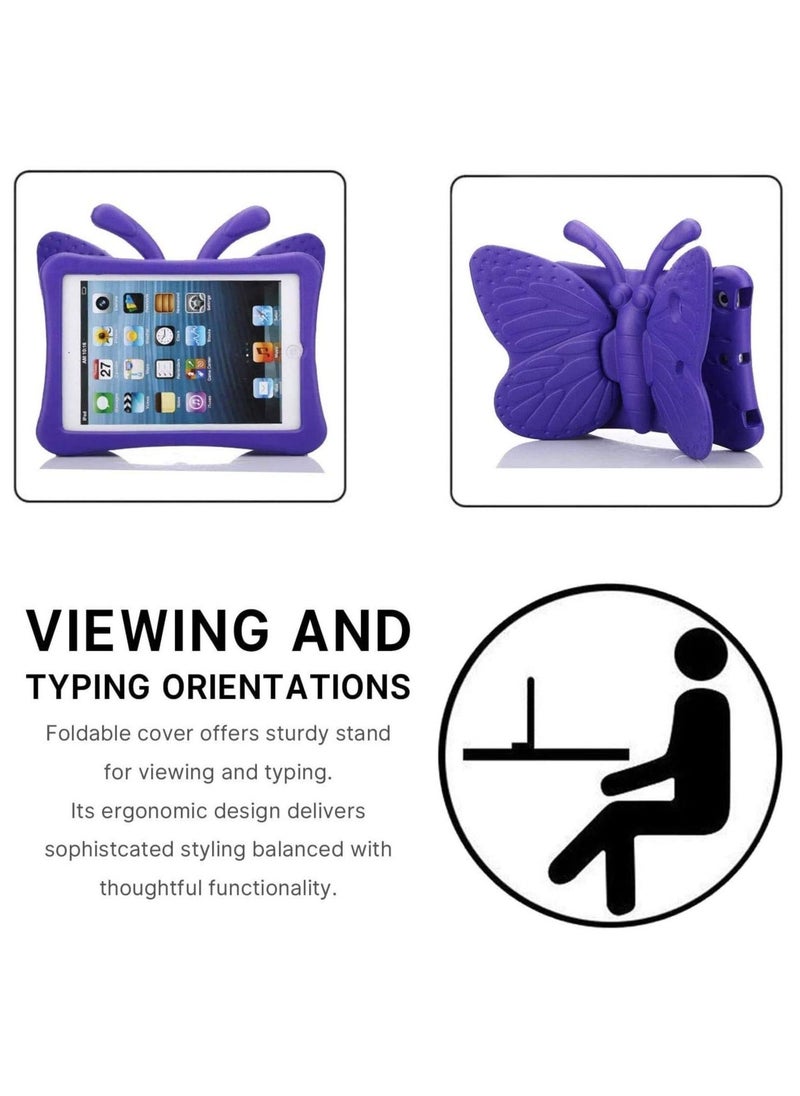 iPad 10.2 Inch Case for Kids(2021/2020/2019 Model,9/8/7 Generation), Shockproof Kickstand Butterfly Cover Non-Toxic EVA Foam Wings Kid-Proof Rugged Bumper Boy Girl Gift for iPad 10.2 - Image 4