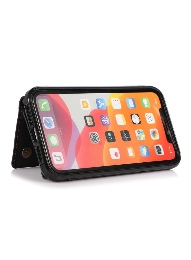 Zaboon Case For iPhone 12 / 12 Pro Three-fold Leather Phone Case with Card Slot & Wallet & Holder - Image 5