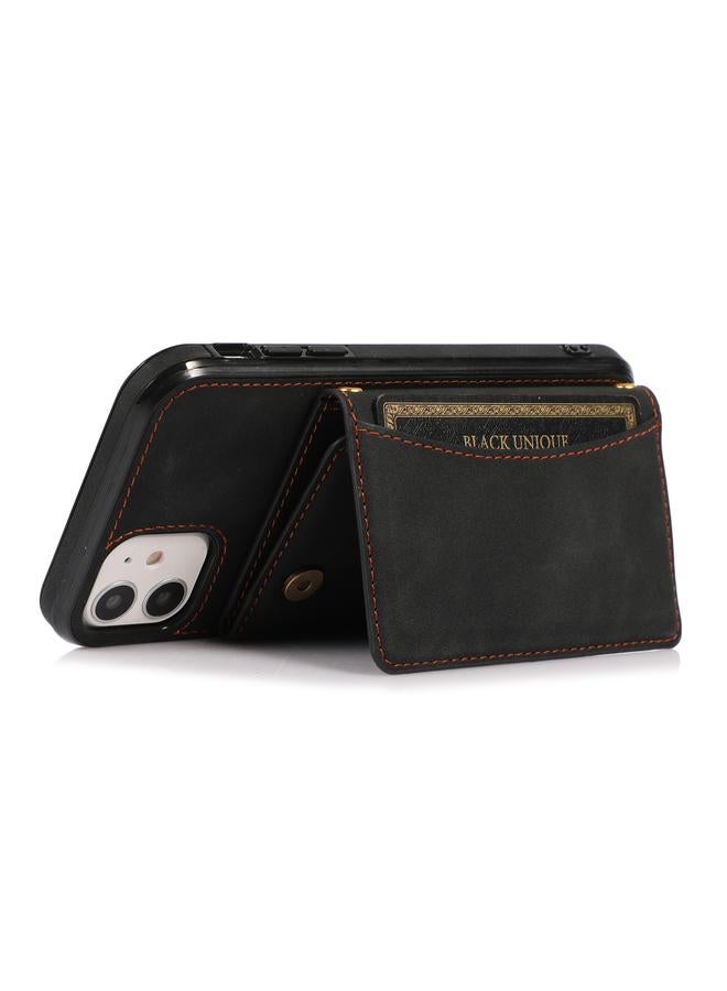 Zaboon Case For iPhone 12 / 12 Pro Three-fold Leather Phone Case with Card Slot & Wallet & Holder - Image 4