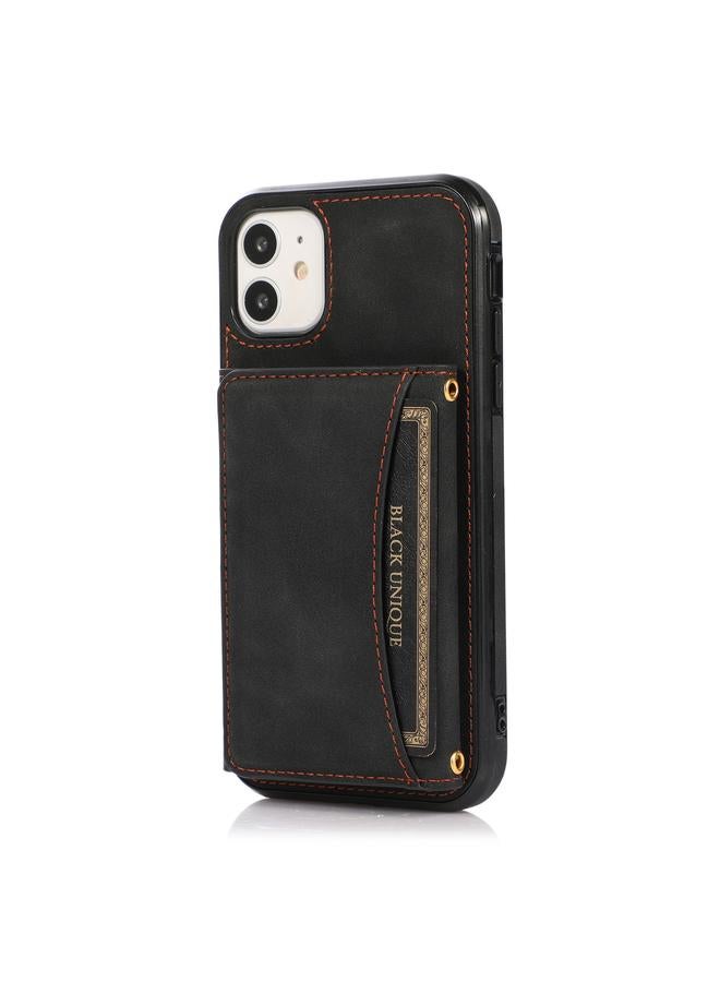 Zaboon Case For iPhone 12 / 12 Pro Three-fold Leather Phone Case with Card Slot & Wallet & Holder - Image 2