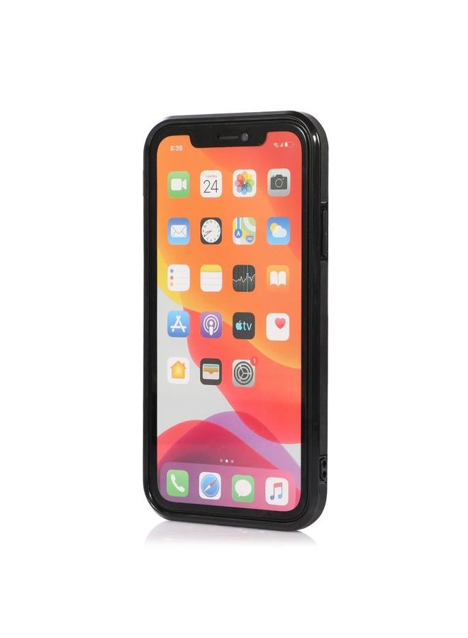 Zaboon Case For iPhone 12 / 12 Pro Three-fold Leather Phone Case with Card Slot & Wallet & Holder - Image 3