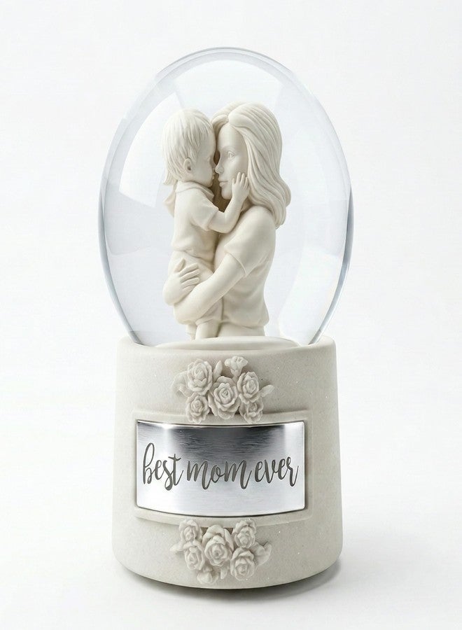 DGSCAK Mom Snow Globe Music Box, Wind-up Musical Water Globe with Mother and Son Figurine and Best Mom Ever Plaque, Mothers Day Birthday Gift for Mom from Daughter Son - Image 1