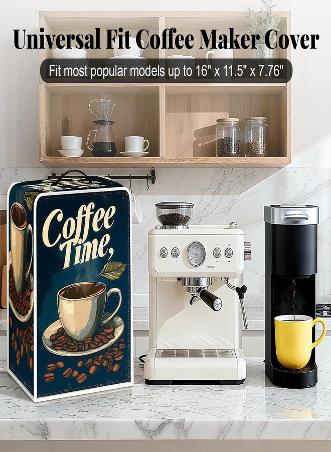BVBOX Coffee Maker Cover, Durable Dustproof Lightweight Polyester Cotton Blend Universal Fit Appliance Protector for Kitchen Countertop (Coffee Cup) - Image 3