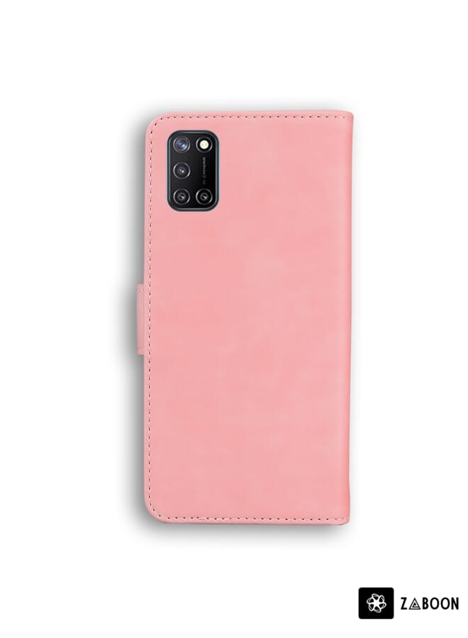 Zaboon Protective Case Cover For OPPO Realme 7I/Realme C17 Skin Feel Pure Color Flip Leather - Image 3