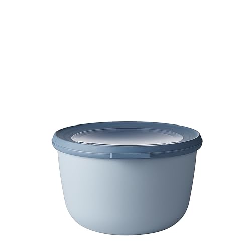 Mepal Cirqula 34oz/1,000ml Rectangular Multi Food Storage & Serving Container with Transparent Lids | Perfect for Food Prep | Microwave & Dishwasher Safe | Nordic Blue | Made in Holland - Image 1