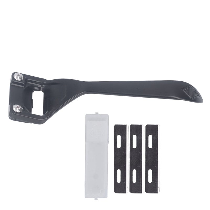 Leather Skiver 3 Blades Sturdy Durable Alloy Multipurpose Modern Black Portable Lightweight Leather Skiving Knife Black Leather Skiver with 3 Blades - Image 1