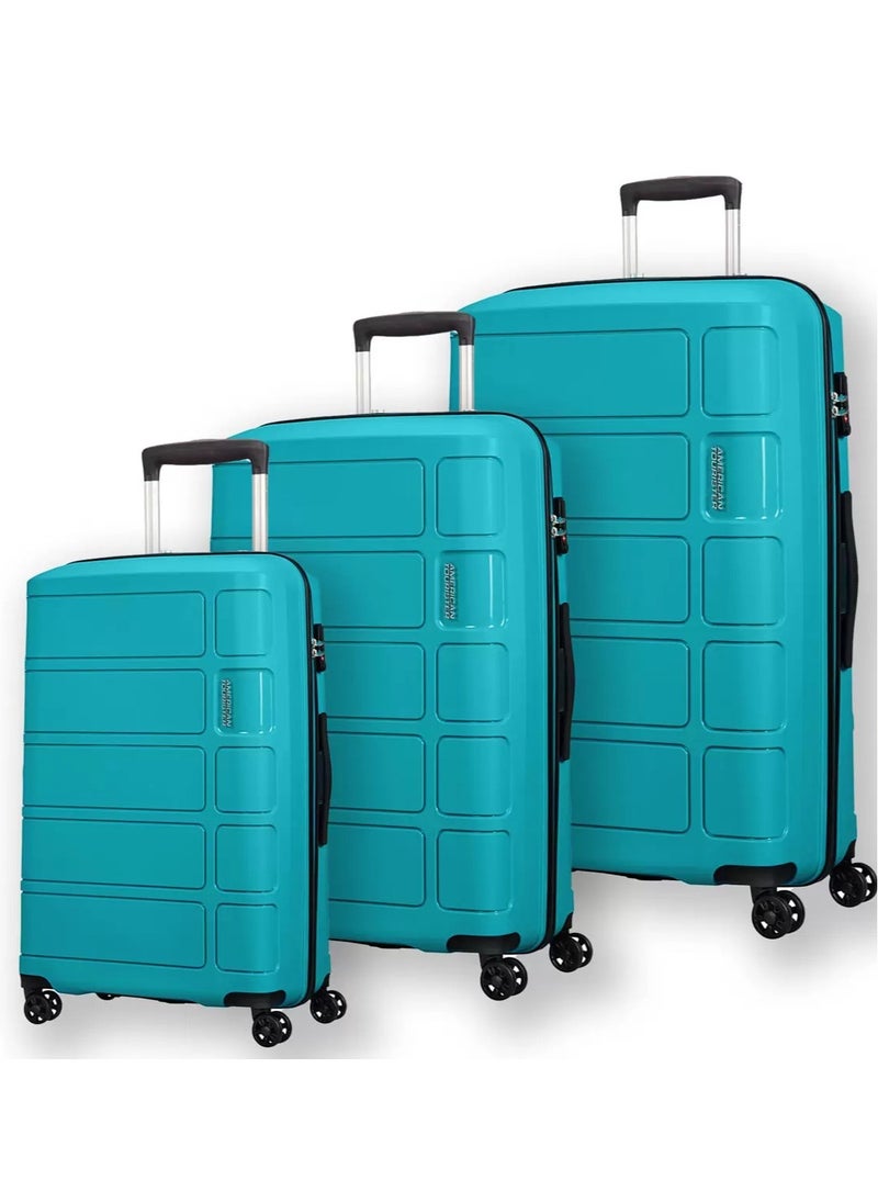 AMERICAN TOURISTER - 3-Piece Summer Splash Hardside Luggage Set With TSA Lock System in Summer Blue - Image 1