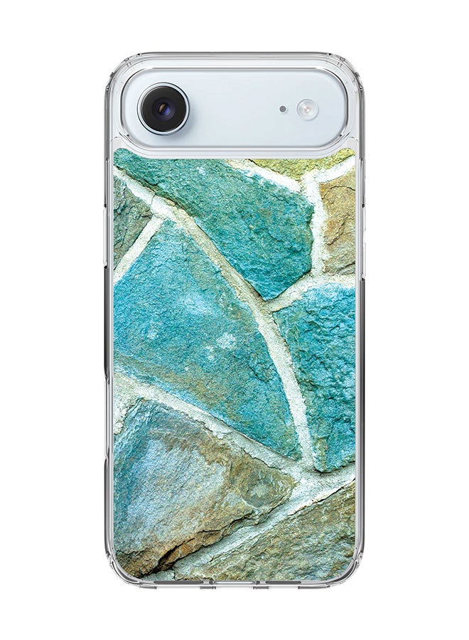 Stylizedd Classic Clear MagSafe Case for iPhone 17 Air , Hybrid Soft Case Flexible Edges Anti Drop TPU PC Gel Thin Transparent Cover [ Designed for iPhone 17 Air ] - Aqya Stones Full Print