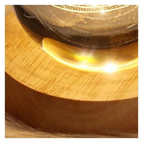 Rylan Moon Fairy 3D Crystal Ball Night Light with Wooden Base - LED USB Table Lamp for Kids, Teens, and Home Decor - Image 2