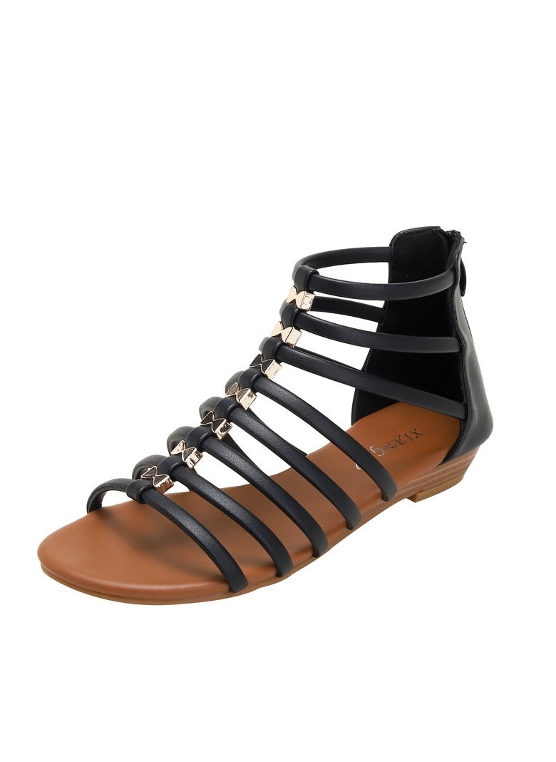 SIKETU Summer new flat bottomed fashionable women's casual versatile Roman sandals  - Image 1