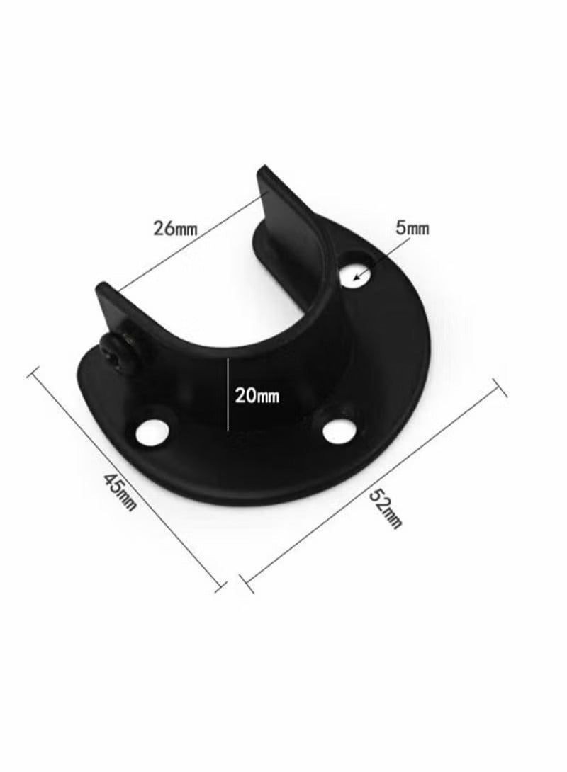 Closet Rod End Support, Wardrobe Pipe Closet Lever Shower Curtain Hanging Tube Rod Bracket Rail Holder - Image 4