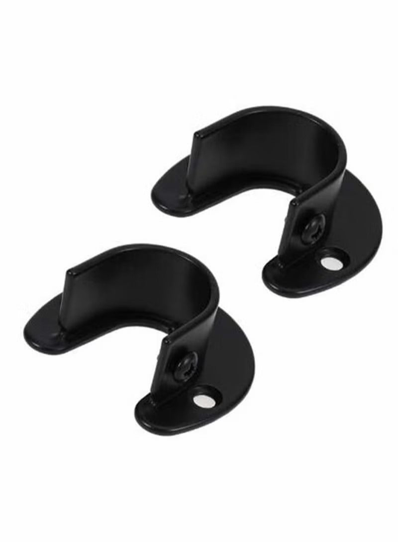 Closet Rod End Support, Wardrobe Pipe Closet Lever Shower Curtain Hanging Tube Rod Bracket Rail Holder - Image 1