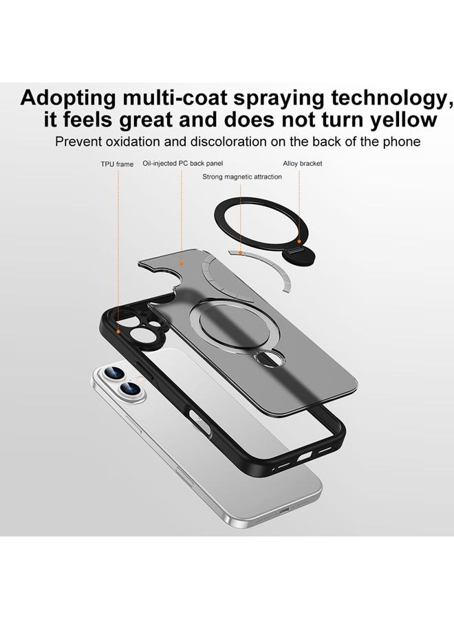 Zaboon Case For iPhone 12 Pro Matte Texture 360 Degree Rotary Tone Holder MagSafe Phone Case - Image 3