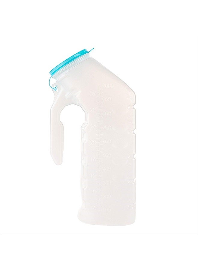 Stock Your Home Male Urinal with Glow in The Dark Lid (1 Bottle) 32 Oz Urine Bottle for Men - Pee Bottle for Hospitals, Emergency and Travel - Image 1