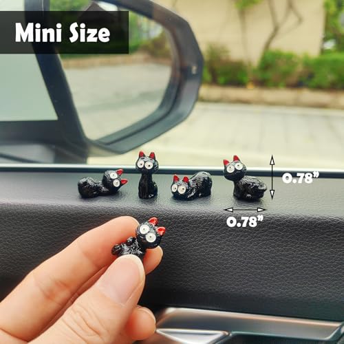 Motaney Cute Cats Car Dashboard Decorations, Funny Cat Playing Ornaments Rear View Mirror Accessories Center Console Decor, Car Accessories Interior for Women/Men - Image 4