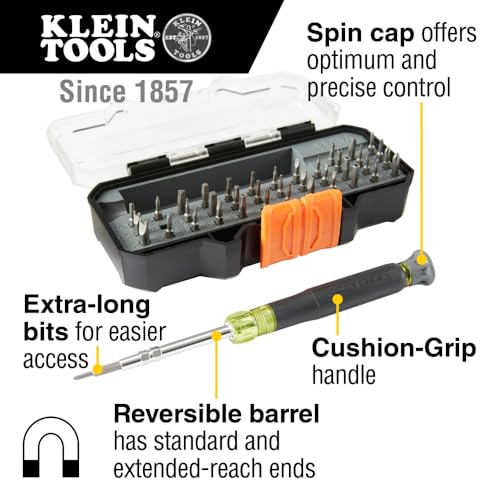 Klein Tools 80066 Precision Driver Kit with MultiBit Screwdriver and AllinOne Repair Tool Kit with 39 Bits for Apple Products 2Piece - Image 3