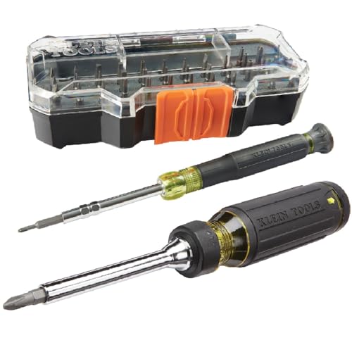 Klein Tools 80066 Precision Driver Kit with MultiBit Screwdriver and AllinOne Repair Tool Kit with 39 Bits for Apple Products 2Piece - Image 1