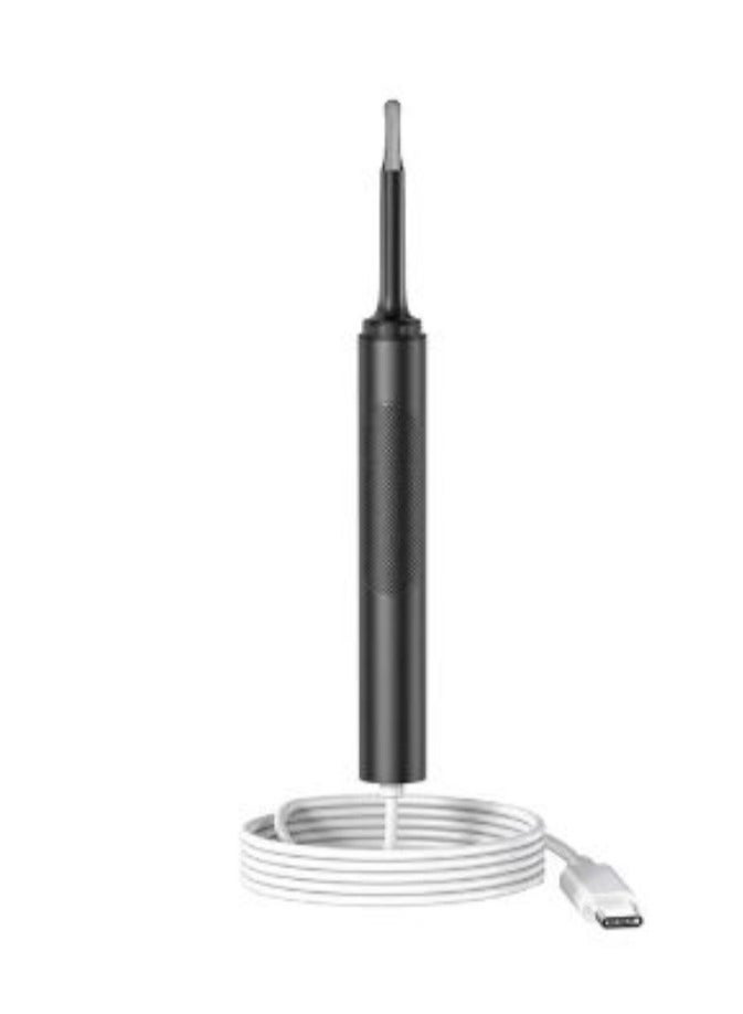 ارواق منظف ​​شمع الأذن مع كاميرا ومنظار الأذن 3.5 مم ومزيل شمع الأذن بقوة 500 واط مع ملعقة أذن ويدعم هواتف أندرويد من النوع C - Image 1