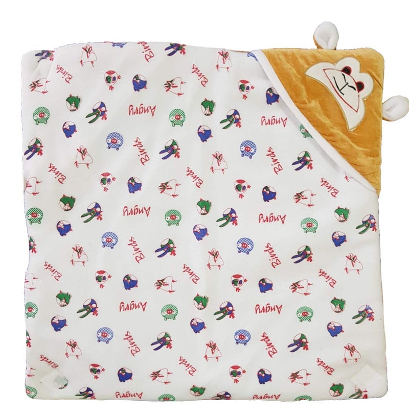BRANDONN New Born Supersoft and Fluffy All Season Hooded Wrapper/Sleeping Bag/Baby Blanket for Babies Pack of 2 (66 x 66 cm, 0-6 Months) - Image 2