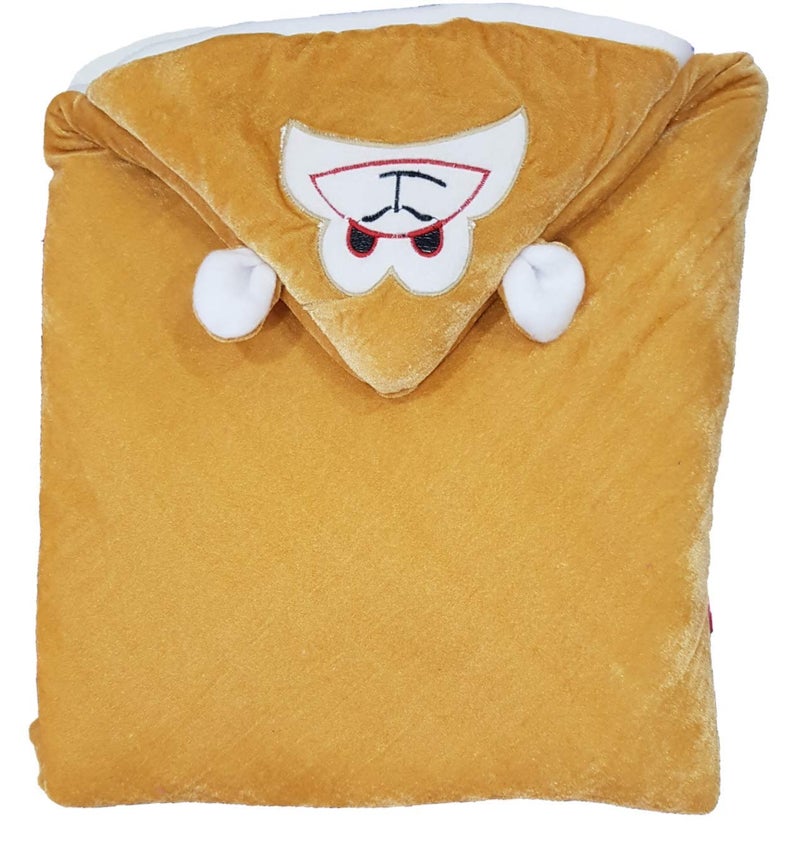 BRANDONN New Born Supersoft and Fluffy All Season Hooded Wrapper/Sleeping Bag/Baby Blanket for Babies Pack of 2 (66 x 66 cm, 0-6 Months) - Image 3