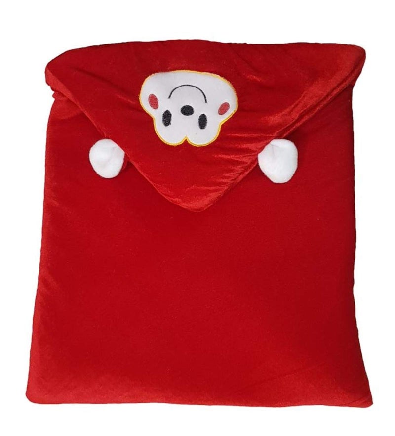 BRANDONN New Born Supersoft and Fluffy All Season Hooded Wrapper/Sleeping Bag/Baby Blanket for Babies Pack of 2 (66 x 66 cm, 0-6 Months) - Image 4