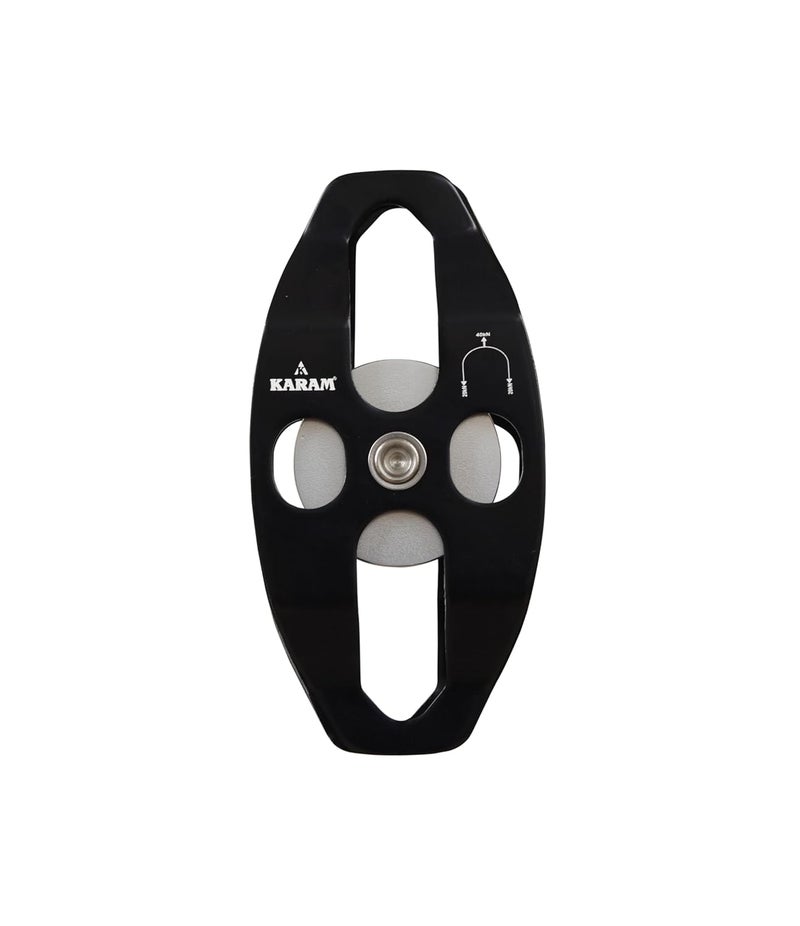 Karam Aluminium Single Pulley Double Side attachments | Heavy Duty Rope Cable Pulley System for Efficient Load Lifting | Fall Protection Safety Gear | AP014 - Image 1