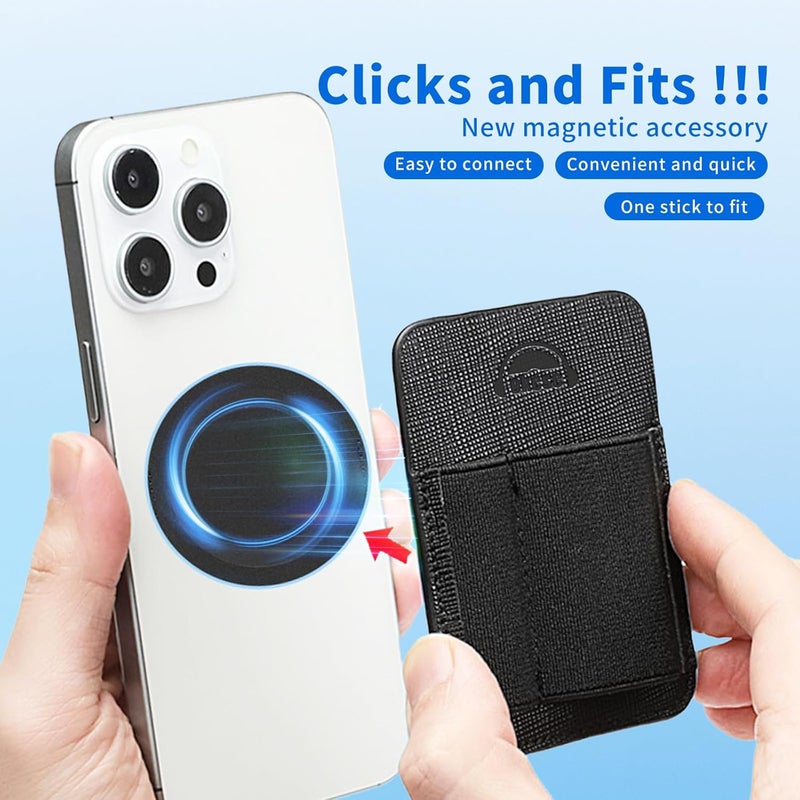 okcsc Magnetic DAC Case, Short Adapter Cable Organizer Case Cell Phone, Double Compartment Design, Black - Image 3