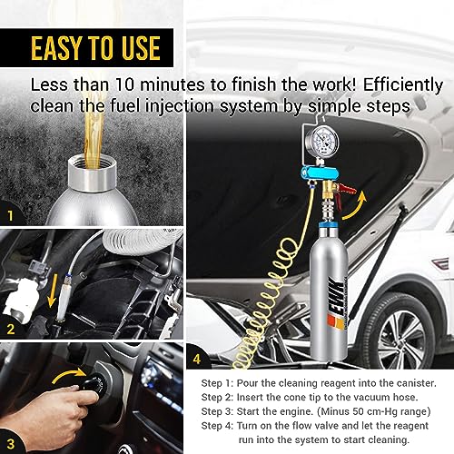 EWK Fuel Injection Cleaner Canister Vacuum System Cleaner Intake Valve Pressure Tester - Image 4