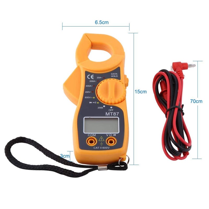 klarako Clamp Meter, Digital Clamp Meter Multimeter AC DC Voltmeter Volt Ohm Amp Tester US with Digital Display for Accurate Measure Voltage, Resistance and Current - Image 3