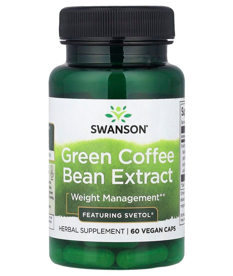 SWANSON Green Coffee Bean Extract 60 Vegan Caps (200 mg per Cap)