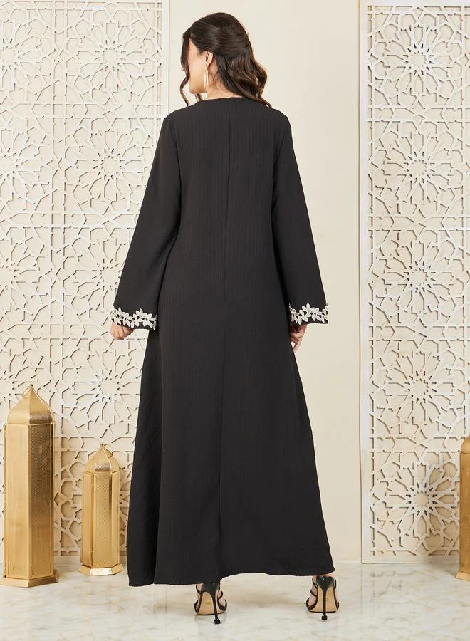 Styli Floral Embroidered Jalabiya