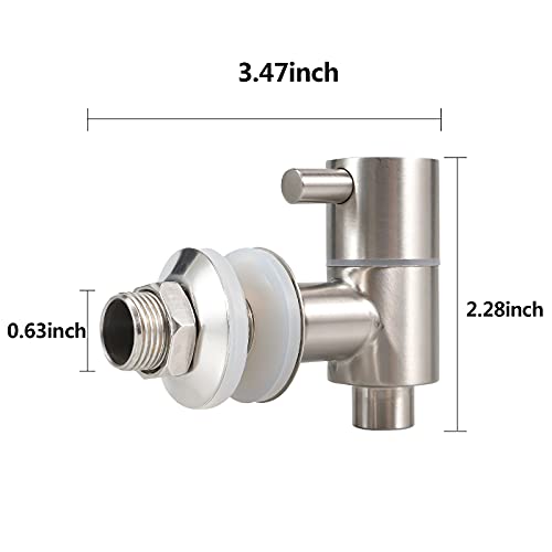 MUGLIO Replacement Spigot Faucet Tap For Beverage Dispenser Stainless Steel Lever Pour Spout For Glass Drink Jar Bucket Ceramic Porcelain Crock Water Dispenser Gravity Filter systems（16MM） - Image 2
