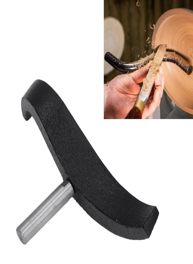 Fockety Curved Lathe Tool Rest, 5/8in Post Special Shaped Steel Tool Rest for Wood Lathe, Wood Turning Lathe Turning Tool, Wood Lathe Tool Rest for Bowl Turning, Woodworking (Black) - Image 4