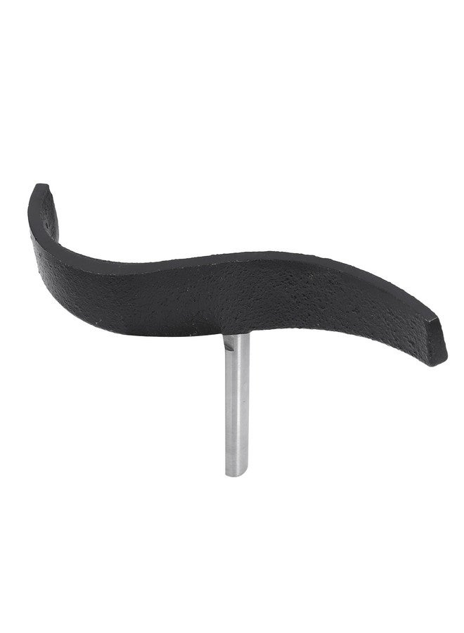 Fockety Curved Lathe Tool Rest, 5/8in Post Special Shaped Steel Tool Rest for Wood Lathe, Wood Turning Lathe Turning Tool, Wood Lathe Tool Rest for Bowl Turning, Woodworking (Black) - Image 1